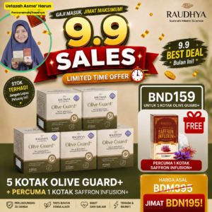 PAKEJ PREMIUM (PAKEJ 9.9 ) 5 KOTAK + X1 FREE SAFFRON TEA UAH